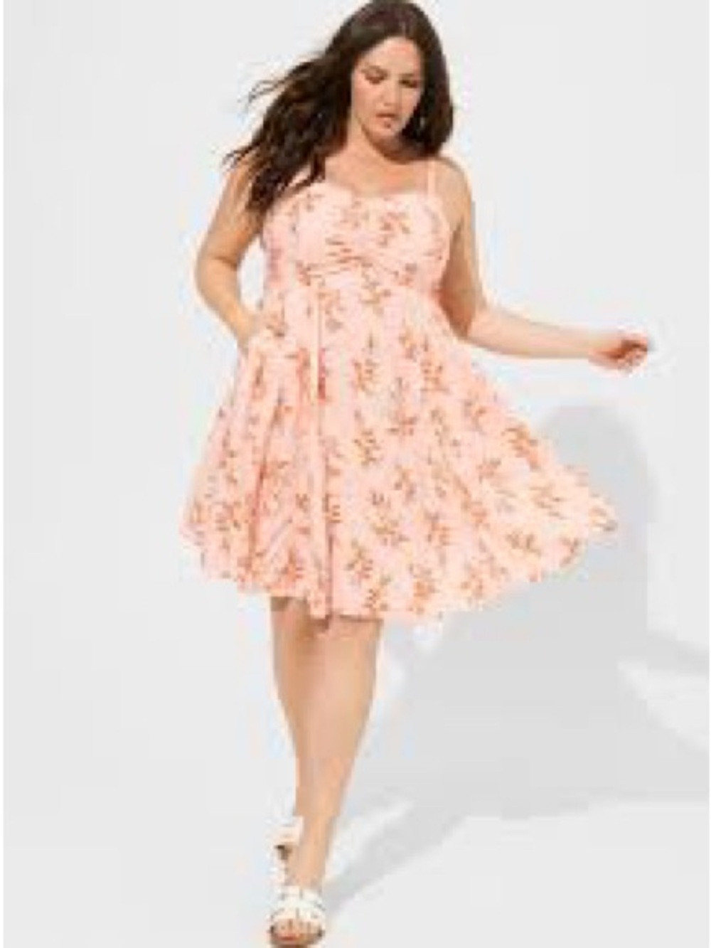 torrid Pink Floral Spaghetti-Strap Mini Dress